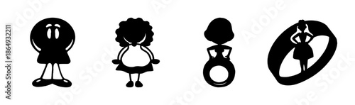 Diverse cartoon figures representing different emotions and moods