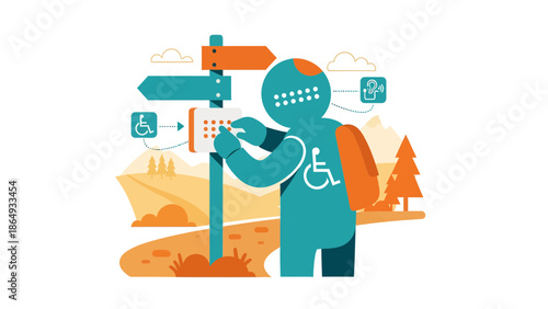 Accessible Outdoor Adventures Signage For Visually Impaired And Mobility Challenged Individuals