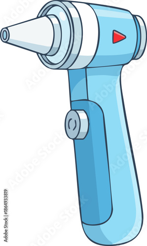 Modern Otoscope Medical Device Vector Illustration