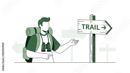 Adventure Awaits Exploring The Trails And Navigating New Directions With Determination