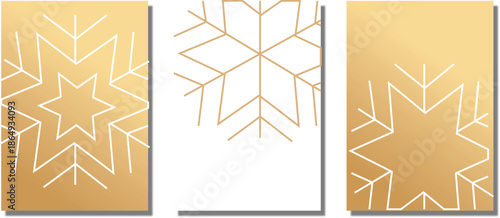 Seamless Star Vector Shadow Pattern in Clean Golden Gradient Tones, Isolated Repeat Background Wallpaper with Festive Christmas Feel and Soft, Serene Sunday Vibes Elements