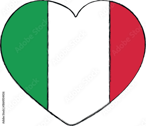 Heart-Shaped United Arab Emirates National Flag Symbolizing Love, Pride, and Patriotism – Clean Vector Illustration for Cultural, National, and Celebration Designs