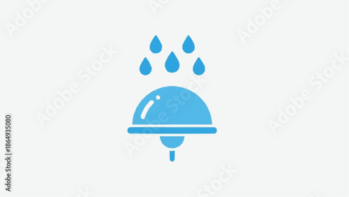 A sleek serving cloche with droplets of water condensing on its surface, presented on a minimalist white background.