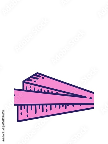 stretching up animation of iconic tattoo style image of a paper airplane