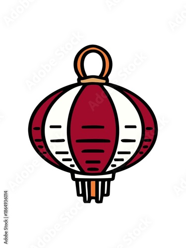 power up animation of a japanese hanging lantern traditionally made