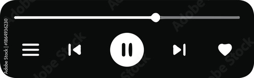 music video play black icon vector illustration