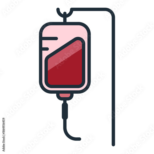 Blood donation concept, Blood bag icon