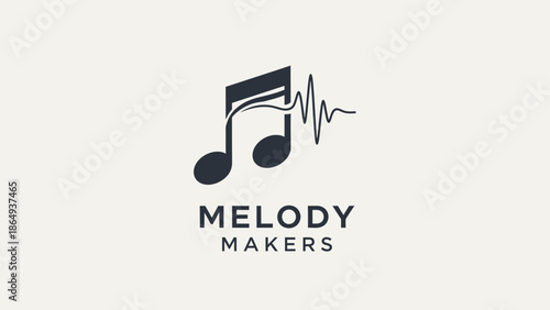 Melody Makers Logo with Musical Notes and Sound Waves