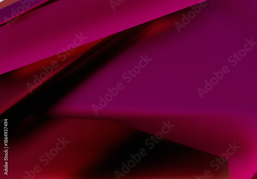 Red Abstract 3d render background dark red pink gradient light wave silk liquid chrome metalic design render wallpaper modern illustration multicolored wavy surfaces