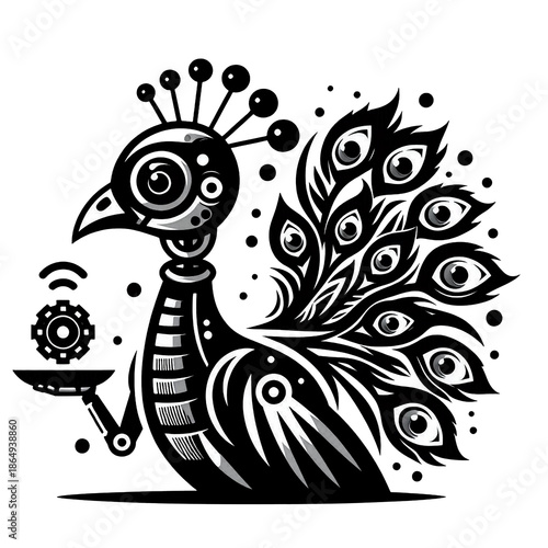 peacock vector illustration