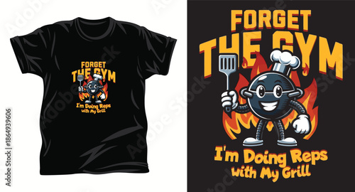 Cooking graphic vector t shirt design print.