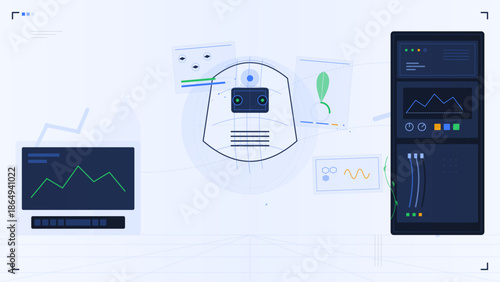 Exploring data analysis and machine learning with an AI robot in a digital workspace