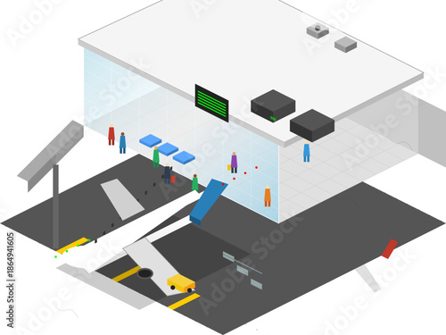 Large indoor space with people interacting and engaging in various activities during daytime in a modern environment