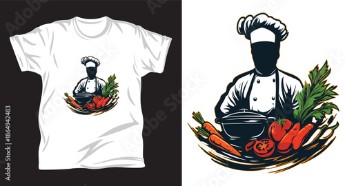 Cooking graphic vector t shirt design print.