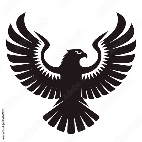 Majestic eagle in flight isolated on white background, Vector, illustration