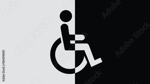 Symbol for accessibility isolated on white background, Vector, illustration