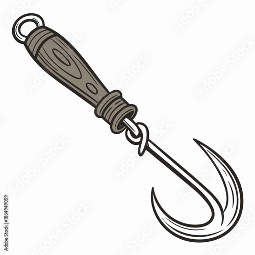 Pirate Hook Hand Vector Illustration Icon