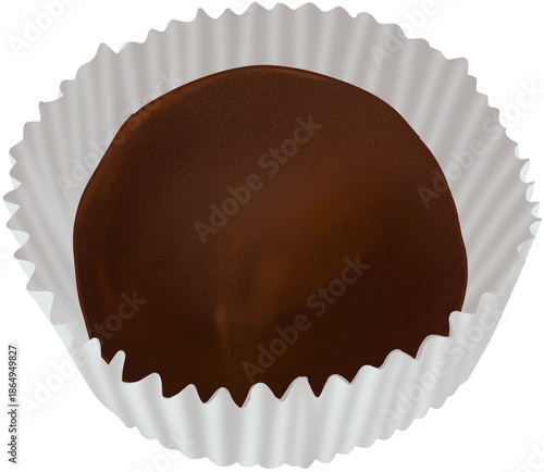 chocolate cake isolated on white