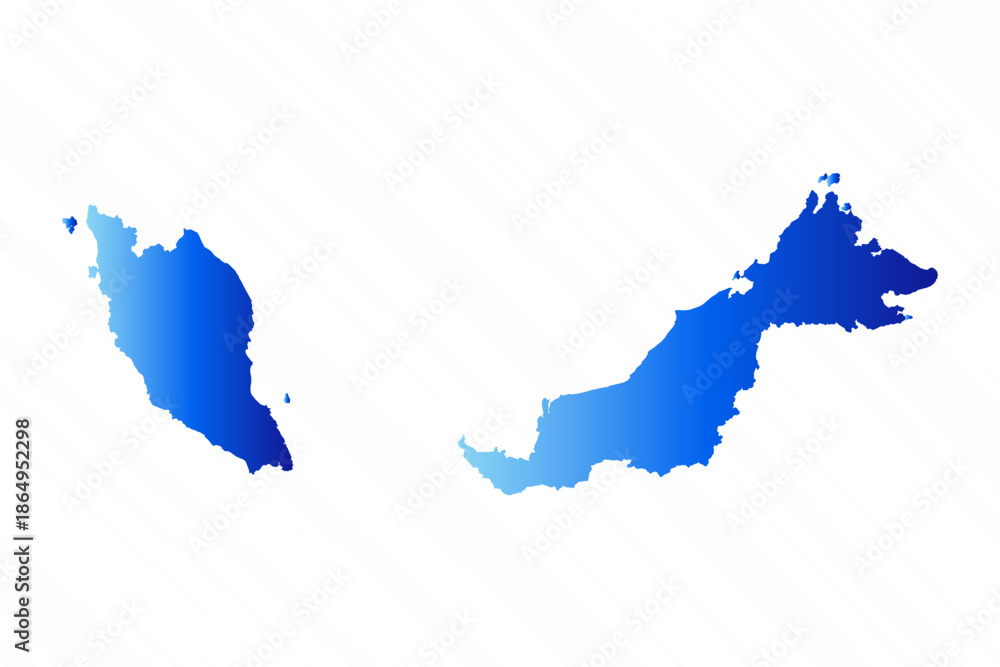 Fototapeta premium Gradient Simple Malaysia Map Background