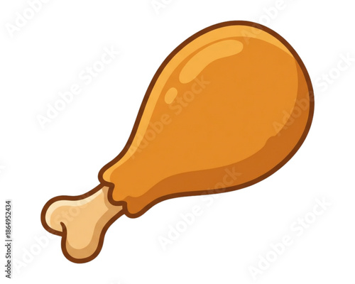 Cartoon image of fried chicken leg.