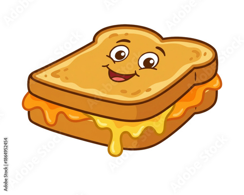 A tasty cartoon of a funny banana character next to a healthy breakfast plate with a sweet cake and a savory chicken sandwich
