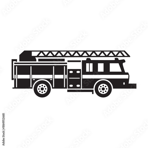 emergency fire truck vector vehicle silhouette