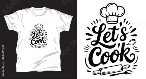 Cooking graphic vector t shirt design print.