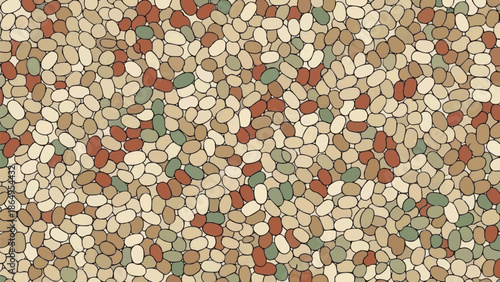 Seamless marble small stones pattern, natural stone texture background, decorative tile design, repeating stone surface vector