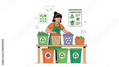 Sorting Recycling For Environmental Preservation And Sustainable Waste Management
