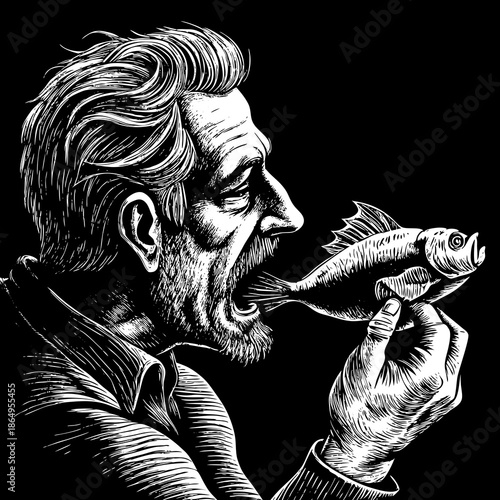 black and white portrait of a young man