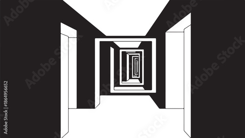 Monochromatic Corridor with Infinite Perspective
