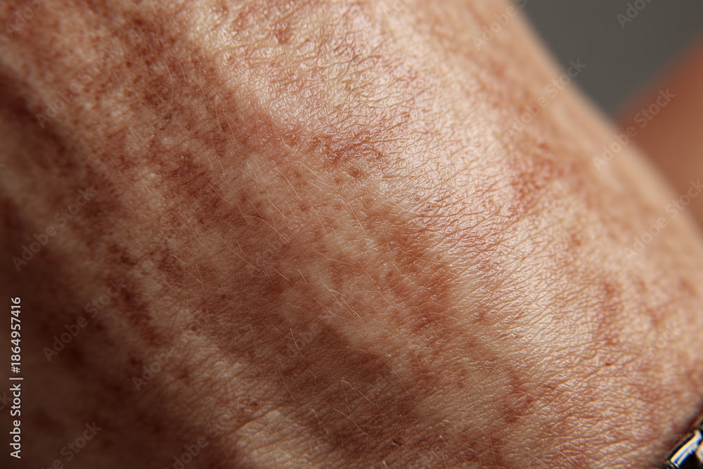 Fototapeta premium close-up view of skin texture indicating dermatological conditions