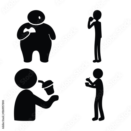 Different eating and drinking habits leading to varied body shapes and health outcomes