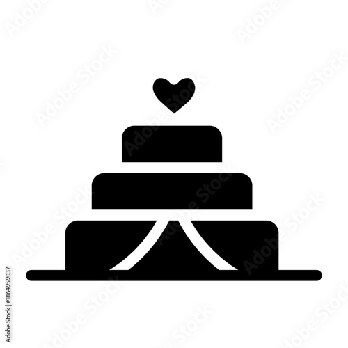 cake glyph icon