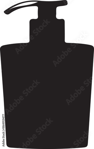 Black Plastic Bottle with Flip Cap container