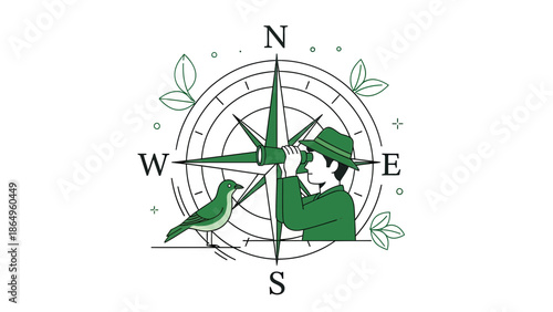 Seeking Adventure An Explorer And His Avian Guide Charting A Course Of Discovery