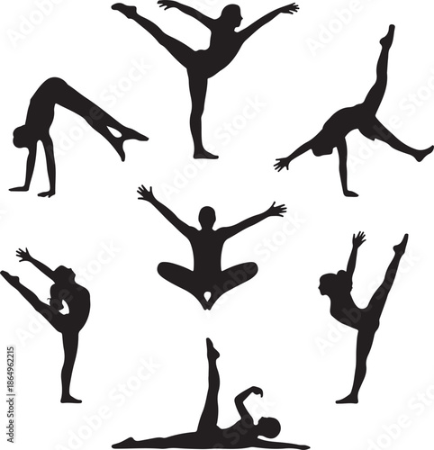 Dynamic Jumping Human Silhouette