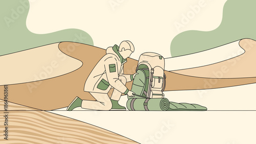 Preparing For a Journey In the Wilderness With a Large Hiking Backpack