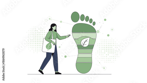 Reducing Environmental Impact Awareness Concept With Sustainable Choices Lifestyle