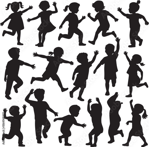 Dynamic Jumping Human Silhouette