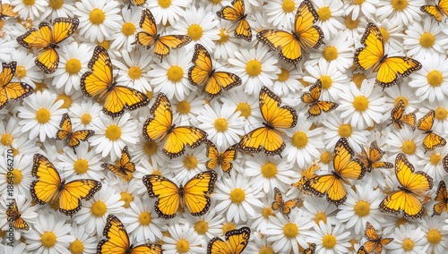 Butterflies and Flowers in a Garden During Daytime Under Sunlight