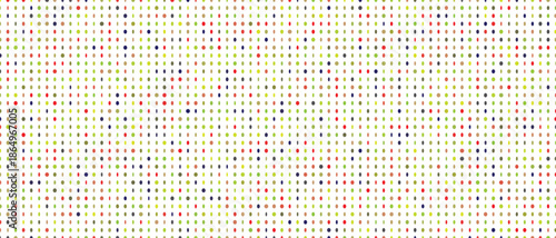 Colorful halftone pattern with multicolored dots on screen
