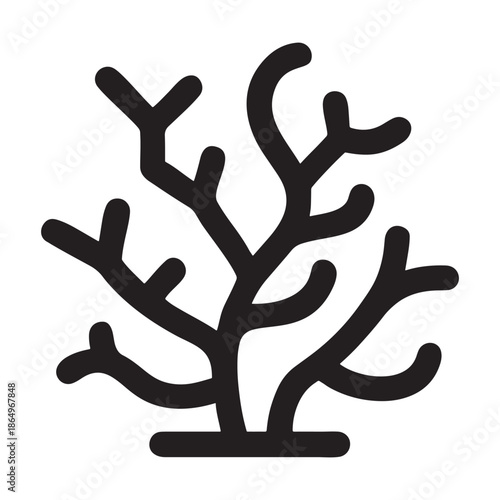 Black silhouette vector illustration of a human hand palm with fingers and thumb holding a tree icon symbol as a business or love art sign