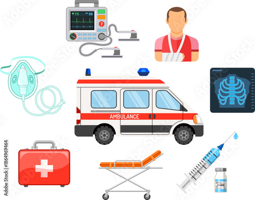 medical emergency ambulance concept