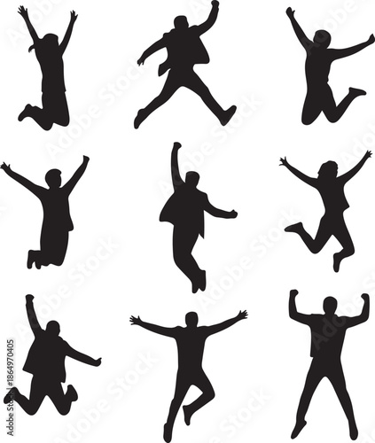 Dynamic Jumping Human Silhouette