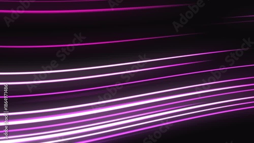 Neon Curved Diagonal Light Lines Abstract Futuristic Background