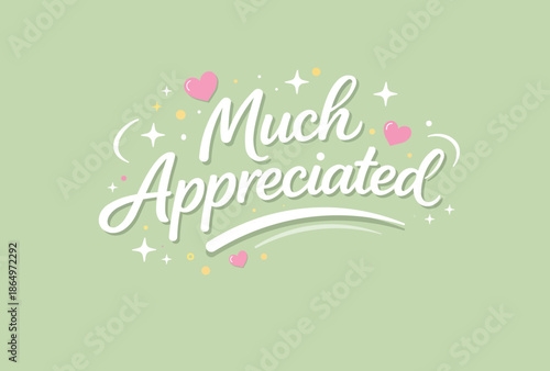 Much appreciated cheerful handwritten typography.