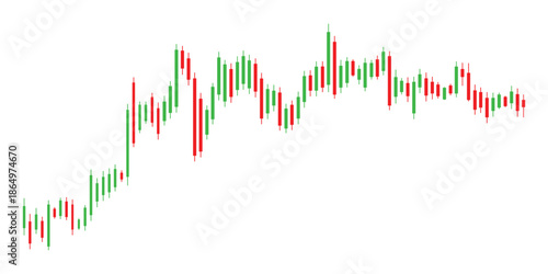 Dynamic Candlestick Chart Vector Showing Stock and Crypto Market Trends with Bullish and Bearish Indicators