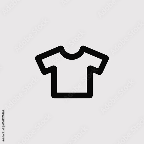Simple t-shirt icon isolated on white background, Vector, illustration