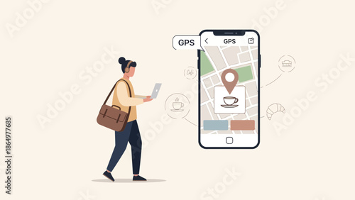 Modern City Navigation App For Discovering Coffee Shops And Local Experiences